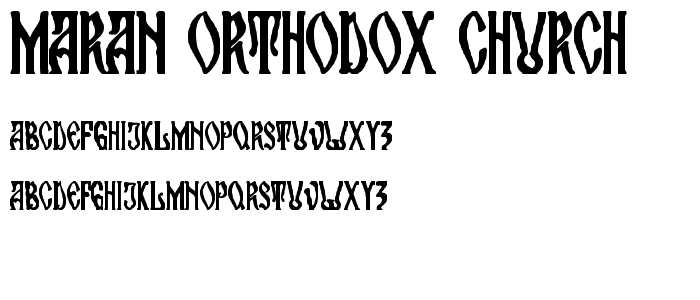 maran orthodox church font